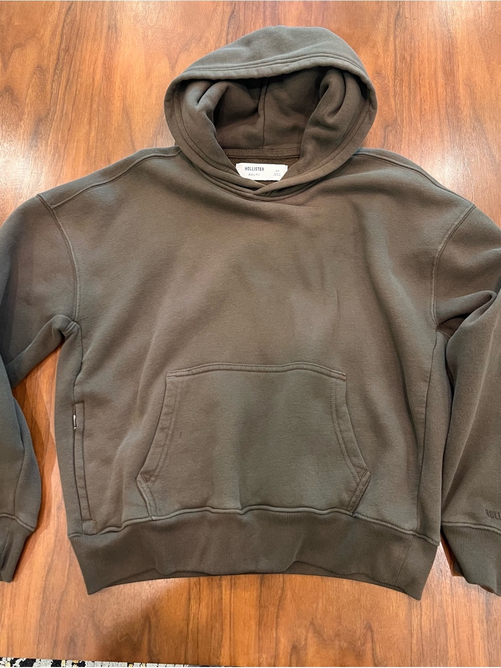 Hollister Men's Brown Boxy Hoodie
